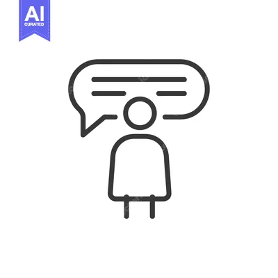 Person with Speech Bubble Icon