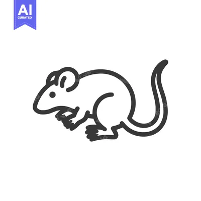 Aset premium populer: Minimalist Mouse Icon: Bold Outline, Simple Design, Clean Vector Illus
