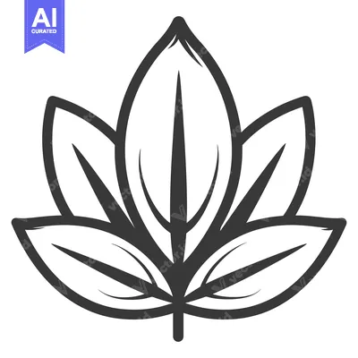 Aset premium populer: Simple stylized illustration of a green plant leaf pattern