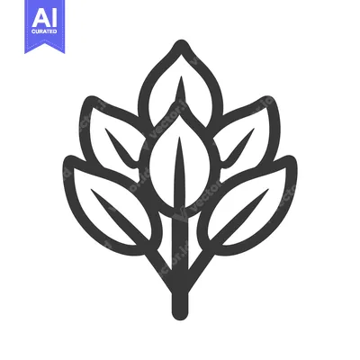 Popular premium asset: An isolated graphic representation of a cluster of leaves
