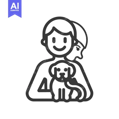 A smiling person embracing a small dog friend with another person