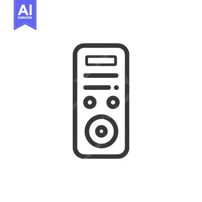 Aset premium populer: Minimalist Speaker Icon: Clean Line Art Audio Device