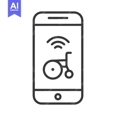 Popular premium asset: Wheelchair App Icon: Accessibility Technology on Smartphone Screen