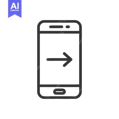 Popular premium asset: Smartphone with Right Arrow Icon: Modern Mobile Technology Symbol