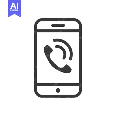 Aset premium populer: Minimalist Phone Icon with Call Symbol in Black and White Design