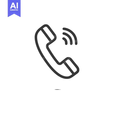 Ringing Phone Icon: Bold Outline, Communication Symbol, Modern Design