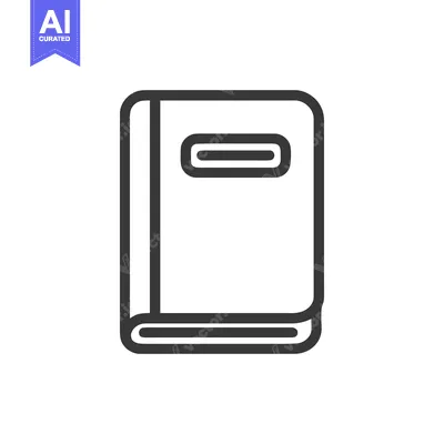 Aset premium populer: Minimalist Book Icon: Clean Line Art for Education and Knowledge