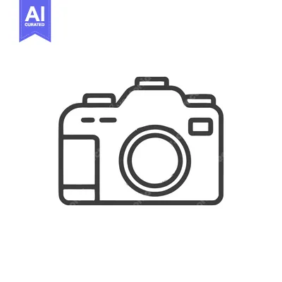 Popular premium asset: Minimalist Camera Icon: Bold Outline on White Background, Photography