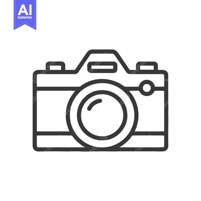 Aset premium populer: Minimalist Camera Icon: Bold Outline, Photography Symbolism, Clean Des