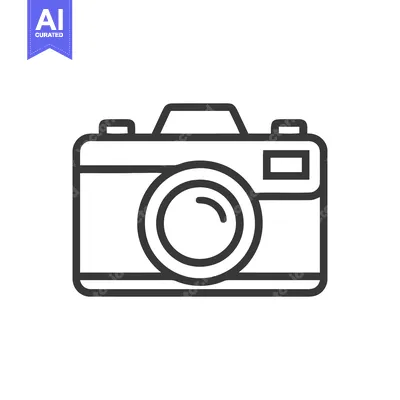 Premium design asset: Minimalist Camera Icon: Clean Line Art Photography Symbol