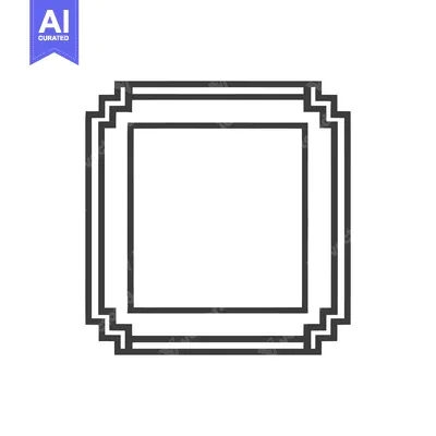 Pixelated Square Frame: Retro Gaming Style Graphic Element