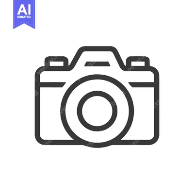 Popular premium asset: Minimalist Camera Icon: Bold Outline on White Background, Photography