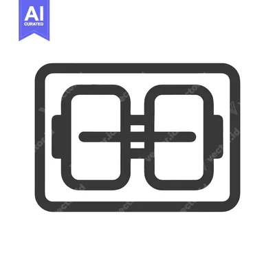 Aset desain premium: Minimalist Flip Clock Icon: Retro Style, Rounded Edges, Dark Gray Desi
