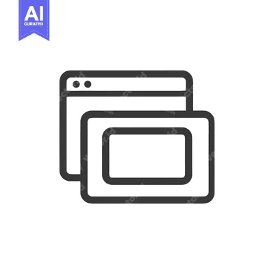 Browser Windows Icon: Minimalist Design for Web Development and User I