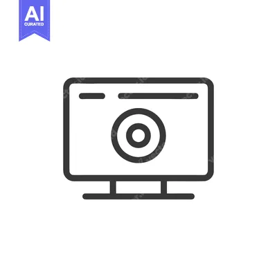 Popular premium asset: Minimalist Webcam Icon: Clean Line Art on White Background