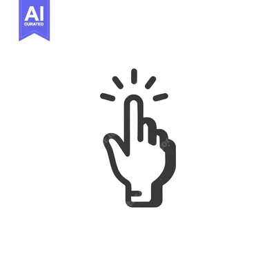 Aset premium populer: Clicking Hand Icon: Finger Pointing, Touchscreen Gesture, Digital Inte