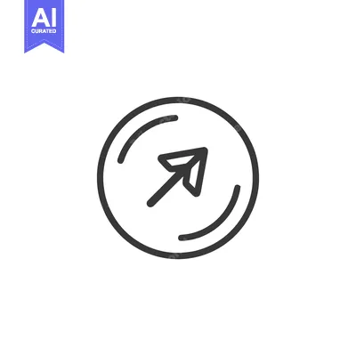 Aset premium populer: Arrow Pointing Upward in Circular Frame, Minimalist Icon Design