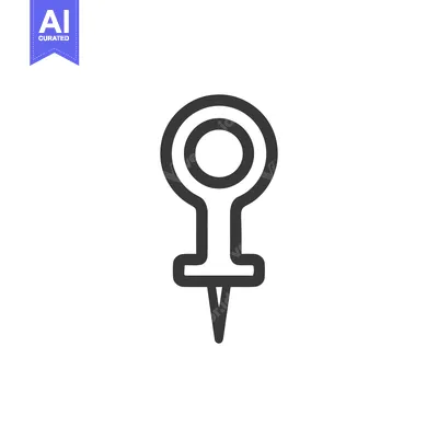 Popular premium asset: Minimalist Pin Icon: Simple Black Outline on White Background