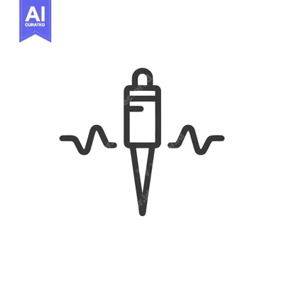 Aset premium populer: Minimalist Buoy Icon with Wave Lines, Nautical Symbolism