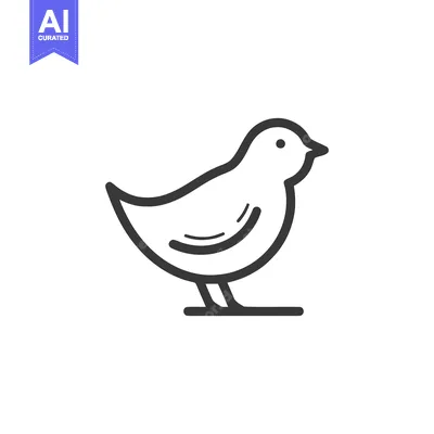 Popular premium asset: Minimalist Bird Icon: Simple Line Art Illustration on White Background