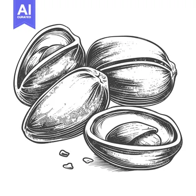 Aset desain premium: Illustration showing multiple seeds in their open or closed shells