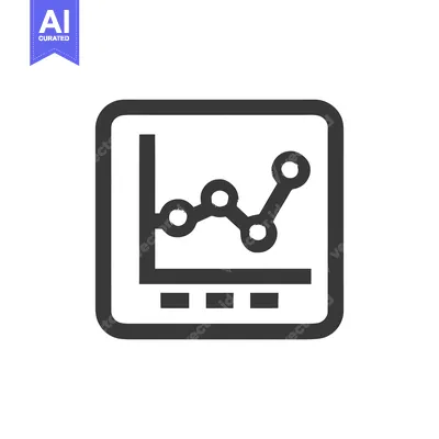 Aset premium populer: Rising Trend: Minimalist Graph Icon with Rounded Square Frame