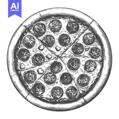 A Round Pizza Cut Into Slices With Pepperoni Toppings Present