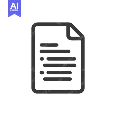 Aset premium populer: Minimalist Document Icon with Rounded Edges and List Format