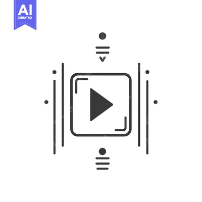 Popular premium asset: Play button inside a square with lines and dots surrounding it