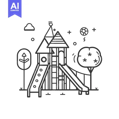 Aset premium populer: Playground with Tower, Slide, and Soccer Ball
