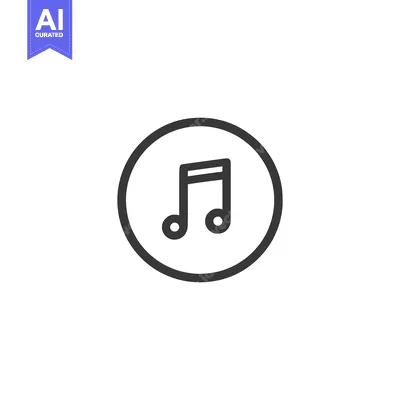Premium design asset: Minimalist Music Note Icon in Circle, Dark Gray on White Background