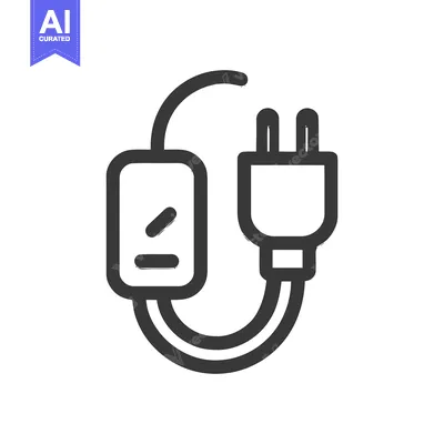 Premium design asset: Electric Plug Icon: Modern, Minimalist Design for Power Connectivity