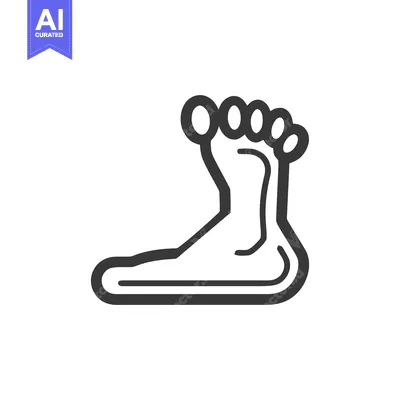 Aset premium populer: Stylized Foot Icon: Podiatry, Anatomy, and Healthcare Symbolism