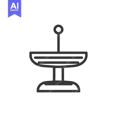 Aset premium populer: Elegant Two-Tiered Serving Tray Icon, Minimalist Line Art Design
