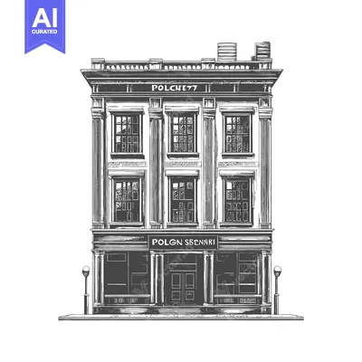 Popular premium asset: Architectural illustration shows a building facade with windows and co