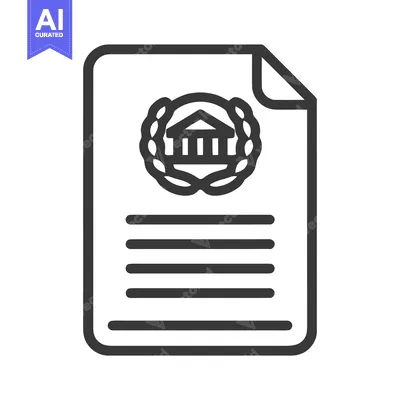 Aset premium populer: Legal Document Icon: Courthouse Seal on Official Paperwork, Law Symbol