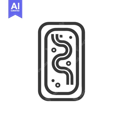 Minimalist River Icon: Abstract Waterway Design in Rounded Rectangle F