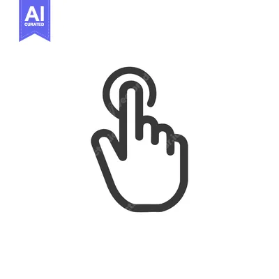 Aset desain premium: Finger Tap Icon: Simple Hand Gesture for Touchscreen Interaction, UI D