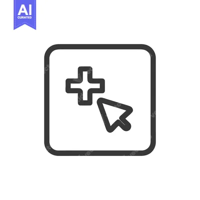 Add New Item: Cursor Clicking Plus Sign in Rounded Square Icon