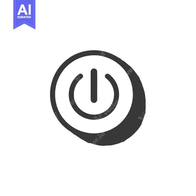 Aset desain premium: Distressed Power Icon: Grungy, Circular Symbol with Rough Edges and Bo