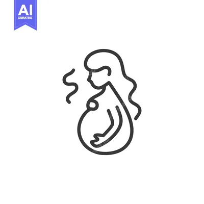 Aset desain premium: Pregnant Woman with Nausea or Morning Sickness