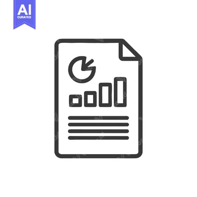 Premium design asset: Financial Report Icon: Pie Chart and Bar Graph on Document