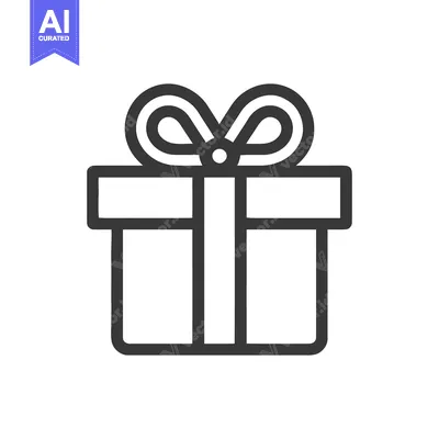 Popular premium asset: Minimalist Gift Box Icon with Bow, Celebration Symbol