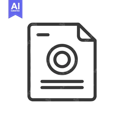 Aset premium populer: Minimalist Document Icon with Rounded Corners and Circular Graphic