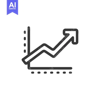 Ascending Arrow Graph: Bold Line Illustration of Growth and Progress