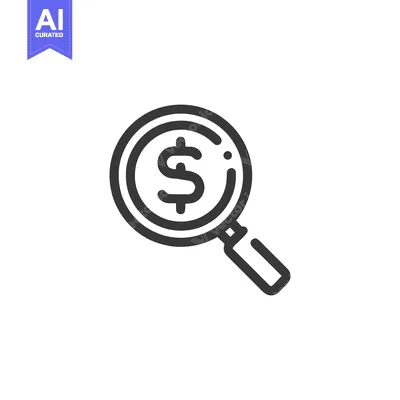 Premium design asset: Magnifying Glass Icon with Dollar Sign, Financial Search Concept