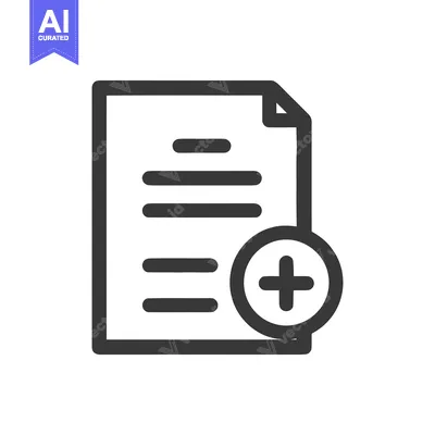 Aset premium populer: Add Document Icon: New File Creation with Plus Symbol