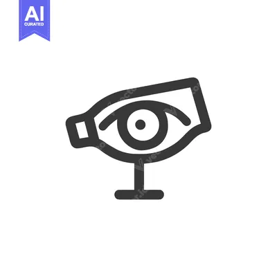 Premium design asset: Surveillance Camera Eye Icon: Modern Security System Symbol Design