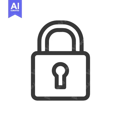 Aset premium populer: Minimalist Padlock Icon: Security, Protection, and Privacy Symbol