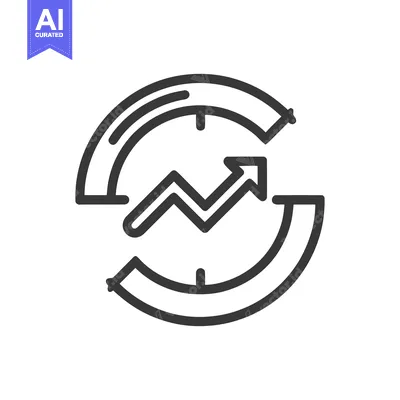 Circular Growth: Upward Arrow in a Cycle, Business Progress Icon